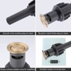 WOWOW Economical Easy Clean Pop Up Drain With Overflow in Brushed Gold - 2 of 4