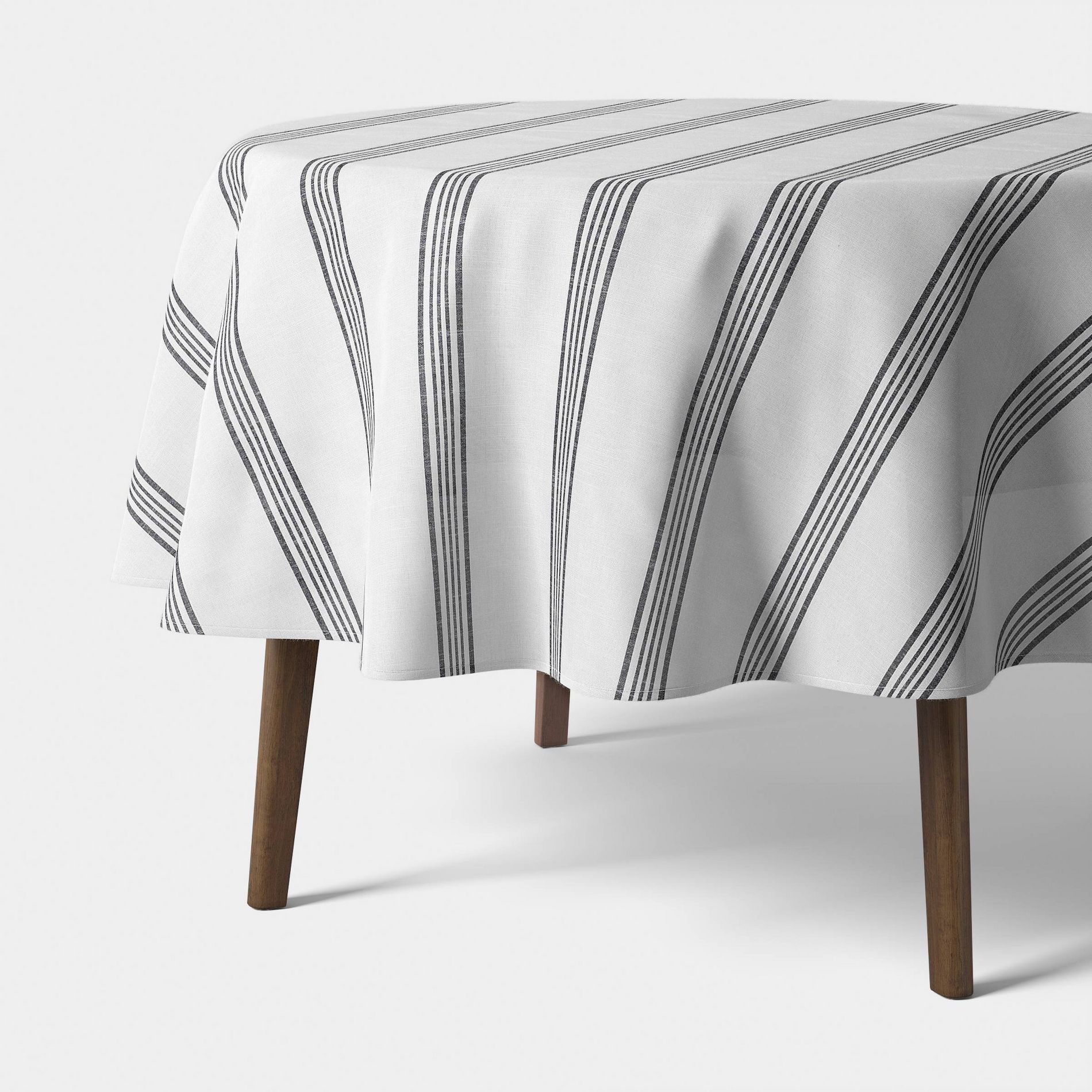 70"x70" Tablecloth Navy Striped - Threshold™