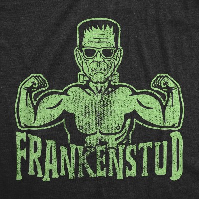 Мужские футболки Crazy Dog T-Shirts, Inc. Mens Frankenstud T Shirt Funny Fitness Workout Frankenstein Halloween Graphic Tee - Crazy Dog Men's T Shirt For Halloween Season Black L — фото 2