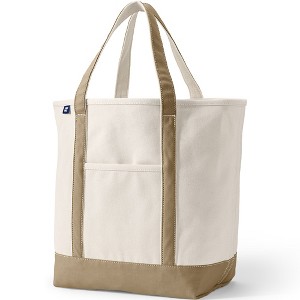Lands' End Open Top Canvas Tote Bag - 1 of 4