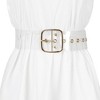 Allegra K Women's Grommet Clear Wide Waist Belts for Dresses Transparent Belts Pin Buckle 1 Pc - 4 of 4