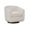 GDFStudio Malor Modern Chenille Upholstered 360° Swivel Chair - 4 of 4