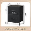 GALAXHERO Night Stand 2 Drawer Small Dresser for Bedroom, Closet, Dorm, Fabric Nightstand with Storage Bins - 2 of 4