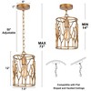 LNC Unique 1-Lights 7.5" Modern Cylinder Mini Pendant  Lights, Antique Gold Branch - 3 of 4