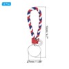 Unique Bargains Braided PU Leather Wallet Keychain with Stainless Steel Key Ring 2 Pcs - 2 of 3