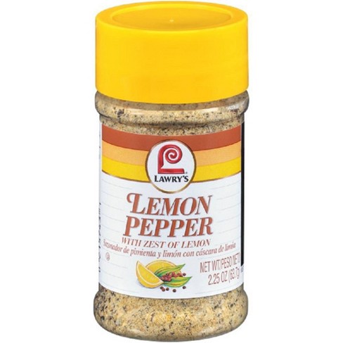 Organic Lemon Pepper Seasoning Salt Free Zesty Lemon Spice Mix 