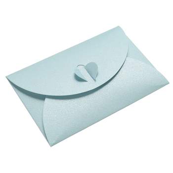 Unique Bargains Mini Envelopes Heart Clasp Cute Present Card Holder for Wedding Greeting Party 50Pcs