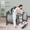 Kinder King 4-in-1 Portable Pack 'n Play with Bassinet, Changing Table, Adjustable Canopy, Storage Basket & Travel Bag – Infant to Toddler Playard - 4 of 4