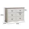 6-Drawer Dresser, Compact Bedroom Storage, Off-White & Brown - 2 of 4