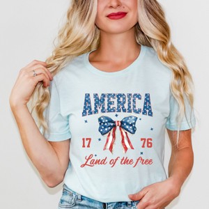 Simply Sage Market America Land of the Free Coquette Short Sleeve Tee - 1 of 4