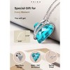 URECOVER Women Necklace Love Heart Pendant and Silver, Crystal Necklace Gift for Mom Wife Girlfriend - 4 of 4