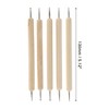 Unique Bargains Wood Pole Drilling Nail Painting Brushes Set for Home DIY Wood Color 5 Pcs - 4 of 4