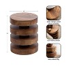 Kate and Laurel Omar Round Side Table, 14x14x18, Walnut Brown - 2 of 4