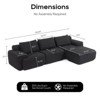 GDFStudio Odin 120'' Modern L-Shaped 3-Seater Corduroy Upholstered Sectional Sofa with Steel Frame - 2 of 4