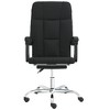 vidaXL Reclining Office Chair Black Faux Leather - 3 of 4