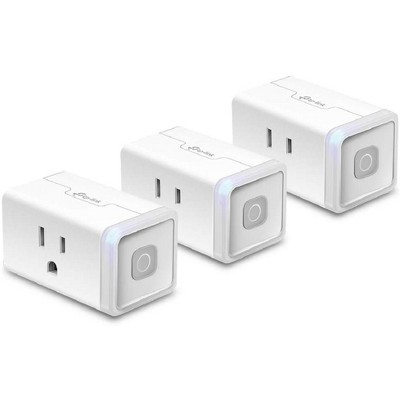 Kasa Smart Plug HS103P3 Smart Home Wi-Fi Outlet Works Voice control & IFTTT No Hub Required Remote Control 3-Pack White Manufacturer Refurbished