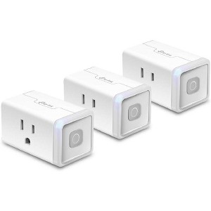 Kasa Smart Plug HS103P3 Smart Home Wi-Fi Outlet Works Voice control & IFTTT No Hub Required Remote Control 3-Pack White Manufacturer Refurbished - 1 of 3