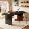 Gulches Family Friendly Brown MDF 72 in Arched Leg Base Dining Table Seats 8 - 4 of 4