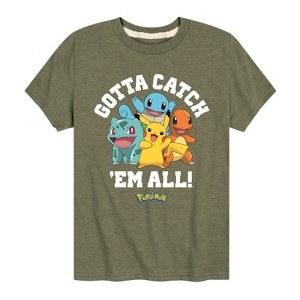 Boys' - Pokémon - Gotta Catch Em All Starters Short Sleeve Graphic T-Shirt - 1 of 4