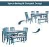 Anybear 6 Piece Wood Dining Table Set - 3 of 4