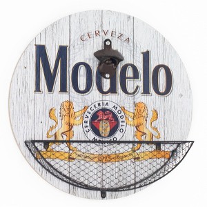Modelo Beer Bottle Opener/Cap Catcher Wall Sign Panel - American Art Decor - 1 of 4