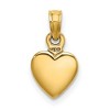 Black Bow Jewelry 14k Yellow Gold Hollow Polished Mini Heart Pendant, 8mm - 3 of 4