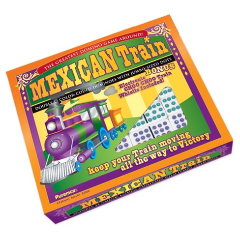 Kalolary Double 12 Color Dot Mexican Train & Chicken Dominoes Set 