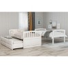 Streamdale Twin over Twin Wood Bunk Bed with Trundle and Drawers, White - 4 of 4