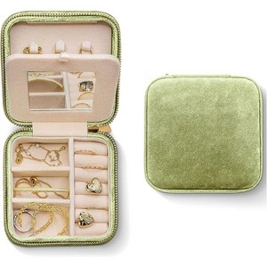 Plush Velvet Jewelry Box | Travel Jewelry Case | Featured in Things | Best Gifts For Daughter - 1 of 4