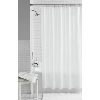 LunaLulinlk White Fabric Shower Curtain, 72" x 72"