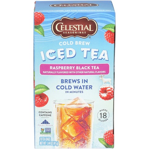 Celestial Seasonings Cold Brew Raspberry Black Tea - Case of 6 - 18 Bags - image 1 of 1