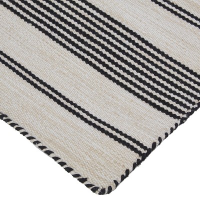 Coastal Stripe Eco-Friendly Synthetic 4' x 6' Area Rug