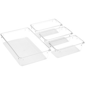 Sorbus Clear Drawer Organizers, Multi-Purpose Bins for Makeup, Vanity Organization, and more - 1 of 4