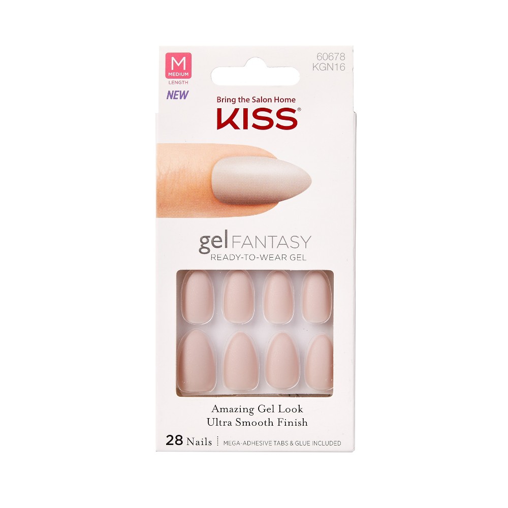 Photos - Manicure Cosmetics KISS Products Gel Fake Nails - Bookworm - 32ct