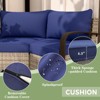 EAGLE PEAK Coastal Vista Patio Outdoor Wicker Love Seat, Patio Conversation Set Wicker Rattan Sofa Chair Set - 3 of 4