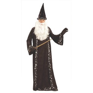 Forum Mens Medieval Wizard Robe with Hat Costume - One Size Fits Most - Brown - 1 of 1