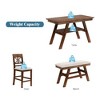 NicBex 6-Piece Farmhouse Counter Height Dining Set, 60" Table with Storage Shelf, 4 Chairs & Bench, Rustic Kitchen Table Set - 3 of 4
