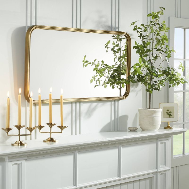 20&#34;x40&#34; Decorative Molding Rectangular Wall Mirror Antique Brass - Hearth &#38; Hand&#8482; with Magnolia, 3 of 6