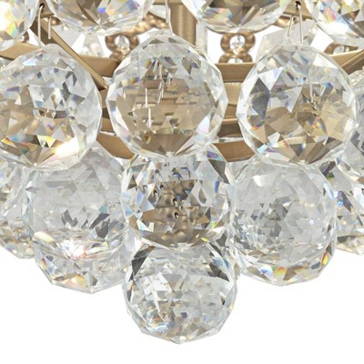Antique Brass 19" French Crystal Chandelier 6-Light Elegance