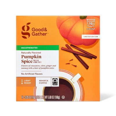 Naturally Flavored Pumpkin Spice Light Roast Coffee Pods - Decaf - 16ct - Good & Gather™