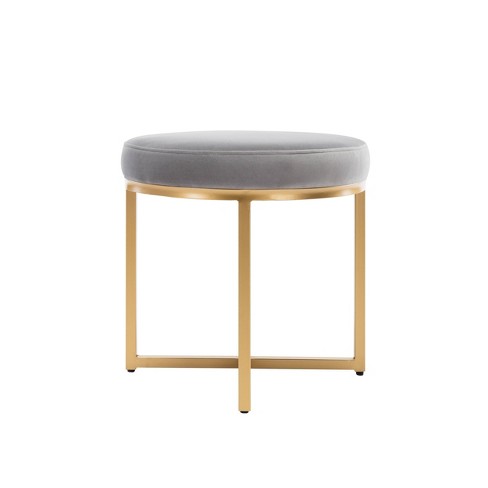 Round ottoman deals with metal base