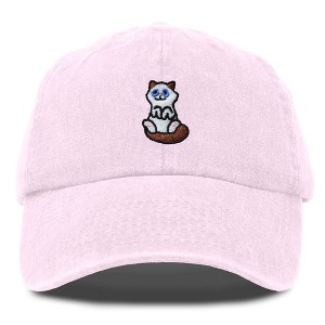 Dalix Ragdoll Cat Embroidered Cotton Dad Hat Cute Cat Lover Adjustable Baseball Cap for Everyday Style Womens - 1 of 4