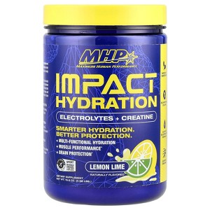 MHP Impact Hydration, Electrolytes + Creatine, Lemon Lime, 0.98 lbs (15.6 oz) - 1 of 2