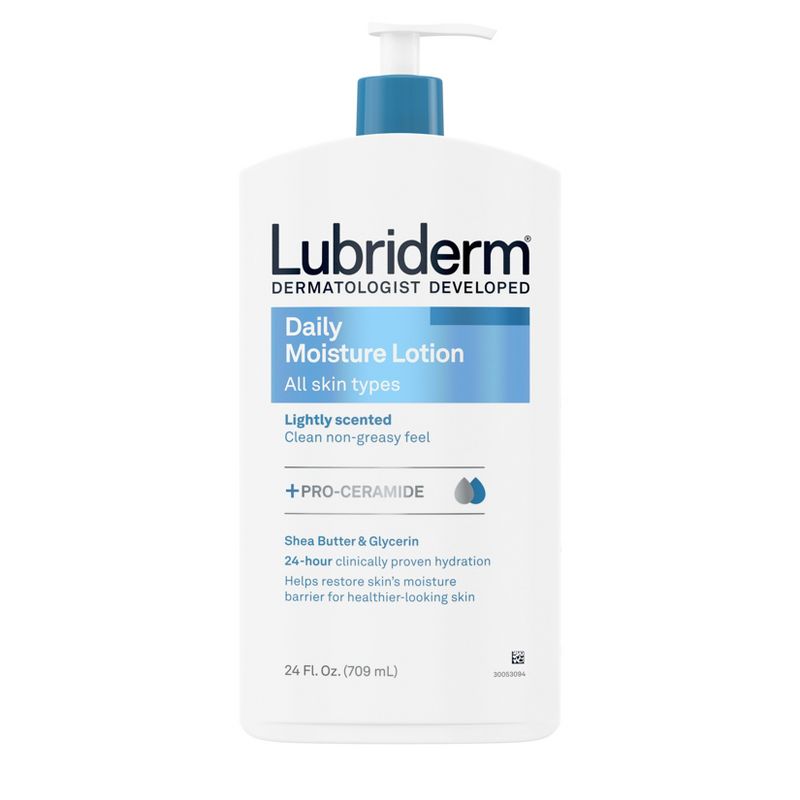 Lubriderm Daily Moisture Hydrating Body and Hand Lotion for Dry Skin with Pro Vitamin B5 - 24 fl oz, 3 of 12