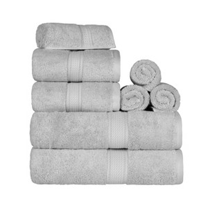 Luxury Cotton Heavyweight Ultra-Plush 8 Piece Towel Set by Blue Nile Mills - 1 of 4