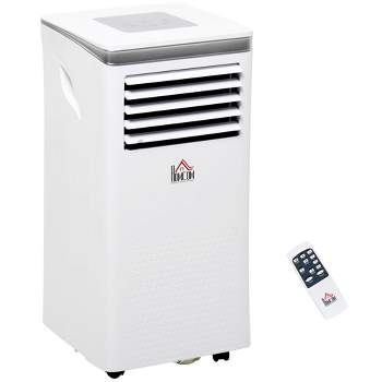 HOMCOM Mobile Portable Air Conditioner for Home Office Cooling, Dehumidifier, and Ventilating with Remote Control