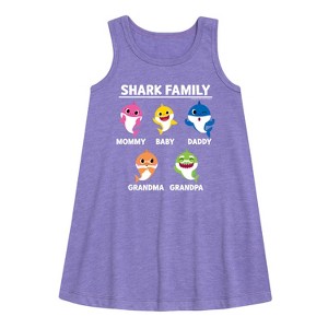 - Baby Shark - Types Of Sharks Graphic Sleeveless Aline Dress - 1 of 4