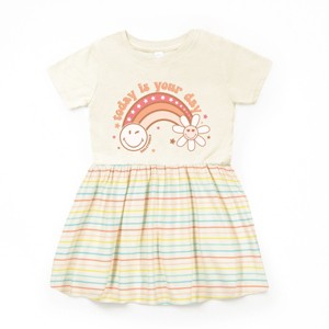 SmileyWorld Today Is Your Day Rainbow  - Toddler Graphic Dress and Infant Dress - 1 of 3