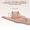 Unique Bargains Centerpiece Decor Round Pinstripe Votive Glass Tea Light Holder - 2 of 4