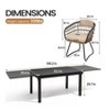 Crestlive Products Modern Aluminum Outdoor Dining sets Expandable Patio Dining Table with arm chairs for 4-10 People Outside - 2 of 4